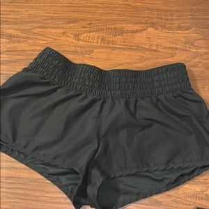 Black running shorts